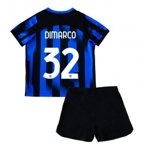 Inter Milan Federico Dimarco #32 Hemmaställ Barn 2023-24 Kortärmad (+ Korta byxor)
